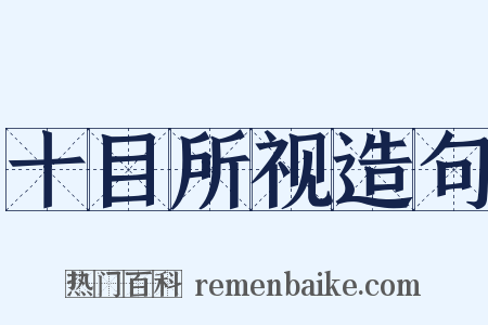 十目所视造句是什么意思的图片